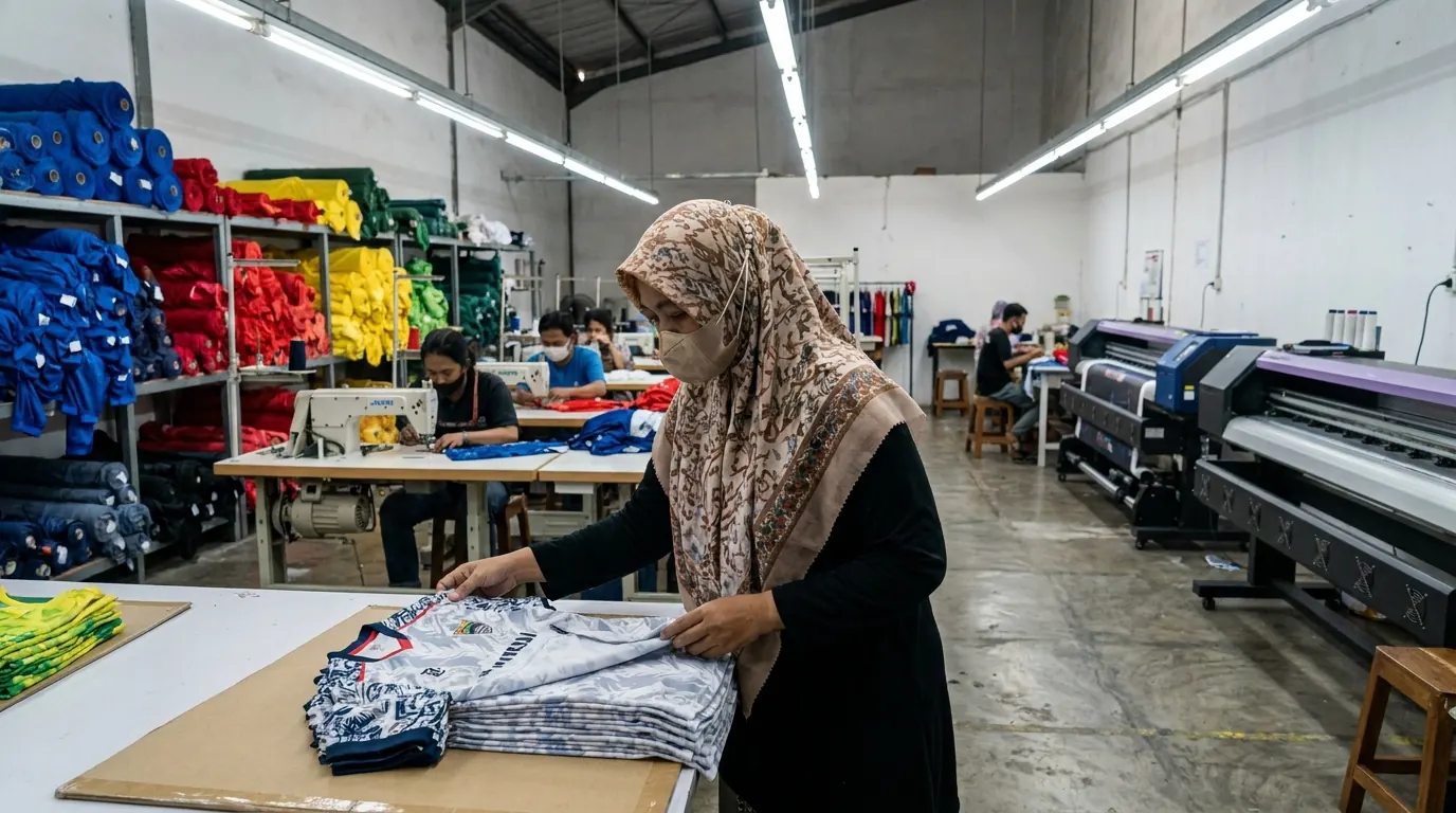 Suasana konveksi jersey Bandung ZipZip